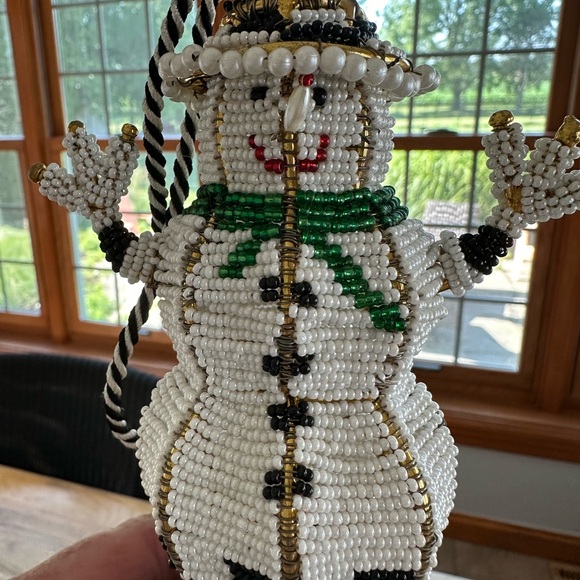 Mackenzie Childs beaded snowman tassel - Picture 2 of 5